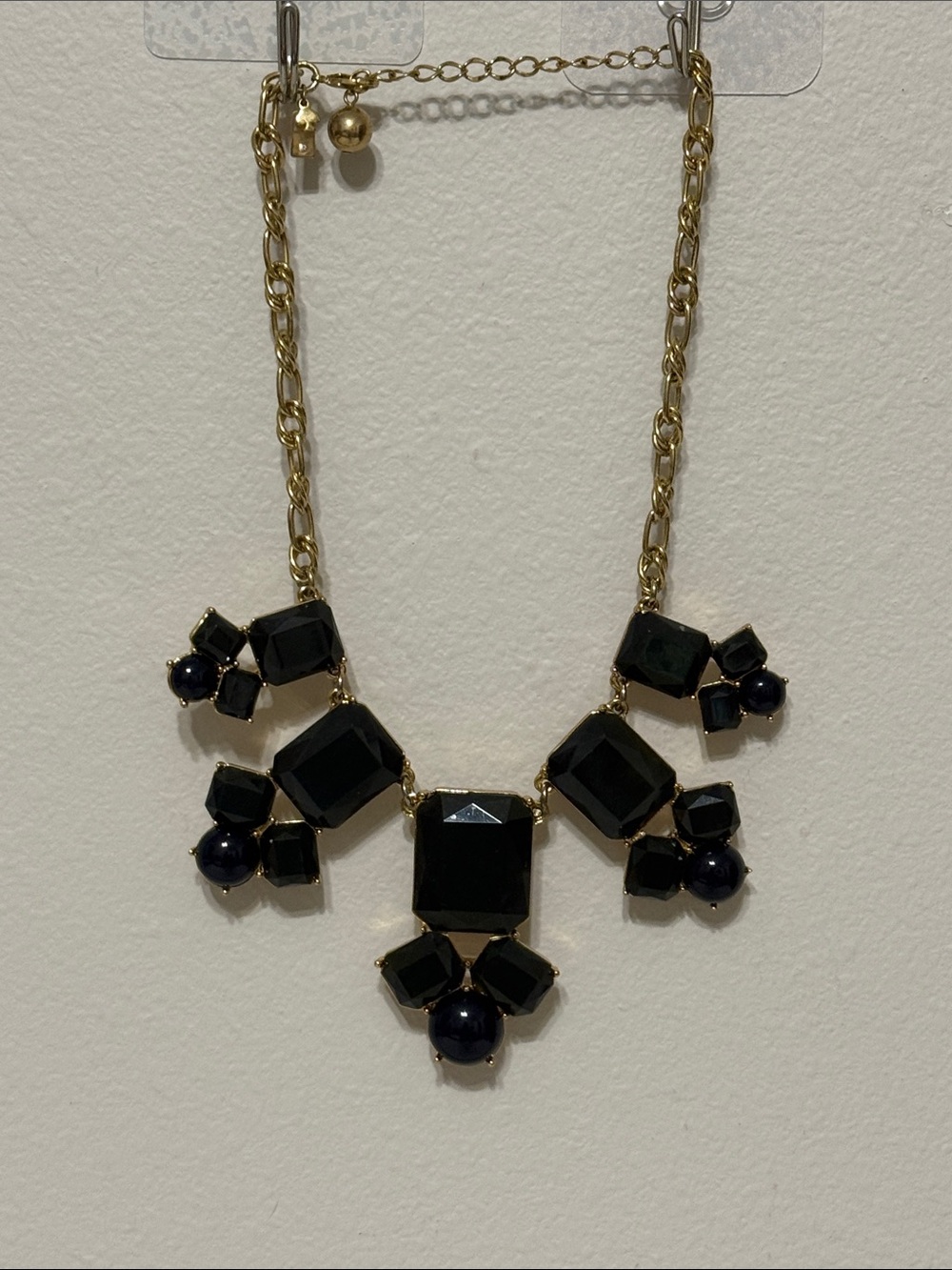 kate spade Gold-Tone Necklace with Navy Blue Gem Accents